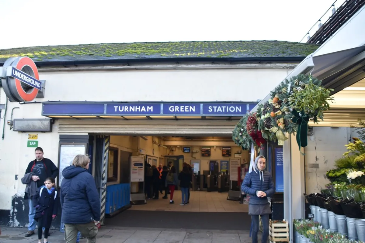 Turnham Green station, the busiest of Chiswick's six ways into town